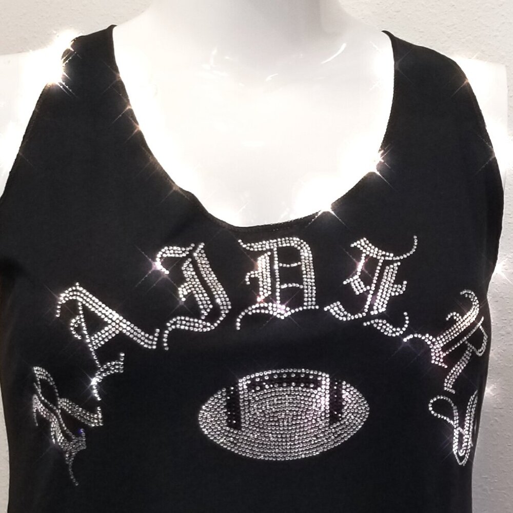 Bling RAIDERS Black 2XL Racer Back Tank